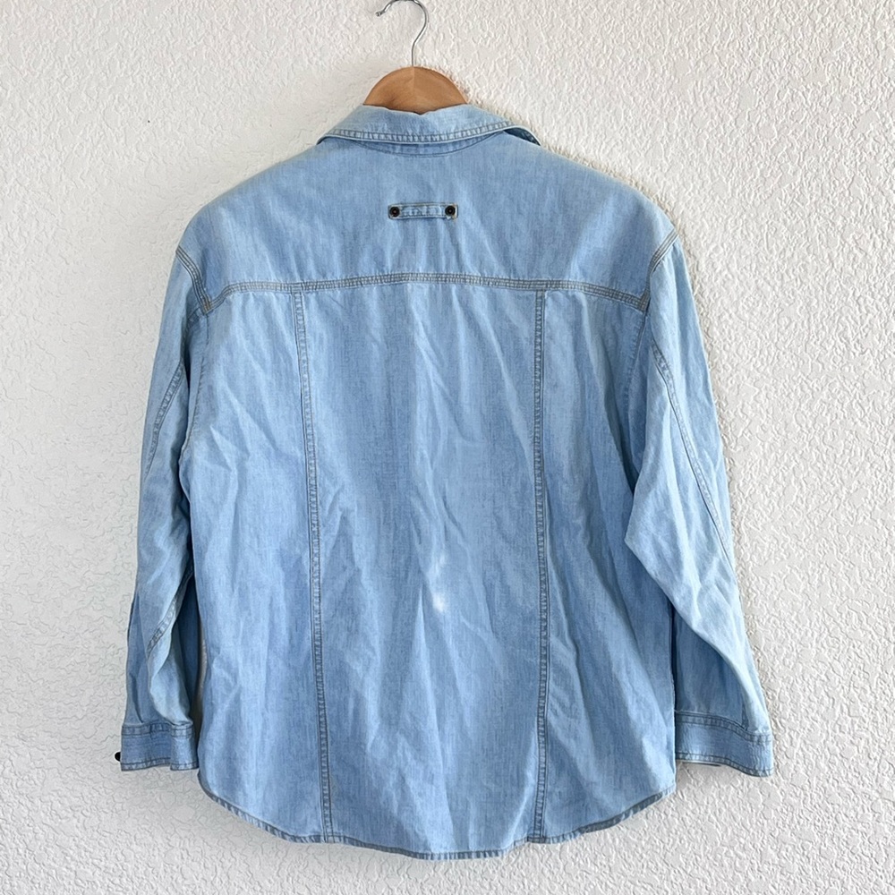 Lizwear | Vintage button down shirt chambray throw on size small - Picture 5 of 9